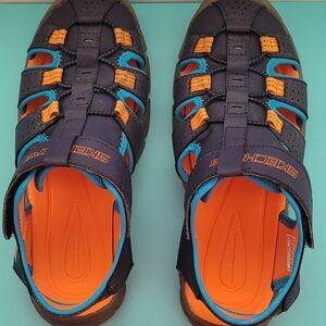 Skechers Navy and Orange Sandals